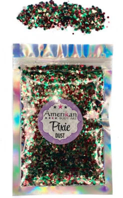 ABA Pixie Dust Dry Glitter Blend - Here Comes Santa Claus - 1oz Bag (Loose Glitter)