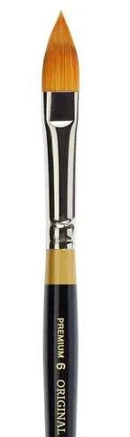 KingArt 9930 Original Gold Taklon Brush - Oval Floral Petal #6