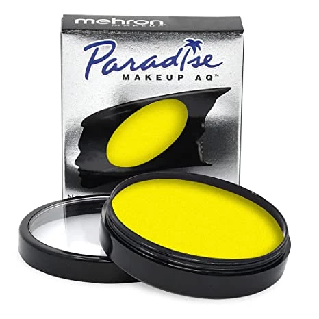 Mehron Paradise Neon UV Yellow Face Paint - Stardust (40g) 4 Mehron Paradise Neon UV Yellow Face Paint - Stardust (40g) - Image 2