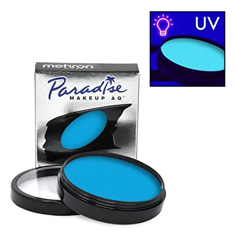 Mehron Paradise Neon UV Blue Face Paint - Celestial (40g) 3 Mehron Paradise Neon UV Blue Face Paint - Celestial (40g)