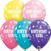 Qualatex 11'' Birthday Girl Assortiment - Latex Balloons 50/bag -Face Painting Supplies Store 0022578 qualatex 11 birthday girl assortiment latex balloons 50bag