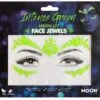 Moon Glow Neon UV Face Jewels - Intense Green