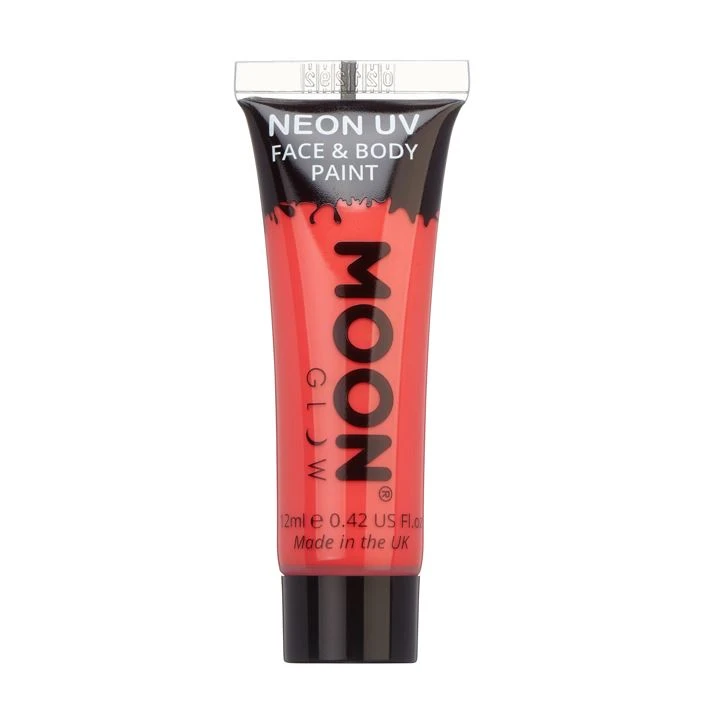 Moon Glow - Neon UV Face & Body Paint - Intense Red (12ml) 3 Moon Glow - Neon UV Face & Body Paint - Intense Red (12ml)