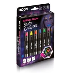 Moon Glow - Intense Neon UV Body Crayons - Set Of 6 (6x3.5g)