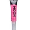 Moon Glow Neon UV Face & Body Paint With Brush Applicator - Intense Pink (15ml) -Face Painting Supplies Store 0022720 moon glow neon uv face body paint with brush applicator intense pink 15ml