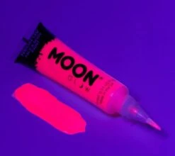 Moon Glow Neon UV Face & Body Paint With Brush Applicator - Intense Pink (15ml) 7 Moon Glow Neon UV Face & Body Paint With Brush Applicator - Intense Pink (15ml) -Face Painting Supplies Store 0022722 moon glow neon uv face body paint with brush applicator intense pink 15ml