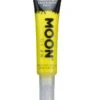 Moon Glow Neon UV Face & Body Paint With Brush Applicator - Intense Yellow (15ml) -Face Painting Supplies Store 0022732 moon glow neon uv face body paint with brush applicator intense yellow 15ml