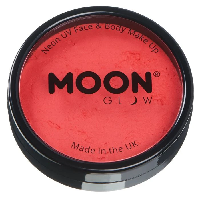 Moon Glow Neon UV - Pro Face Paint Cake - Red (36g) 3 Moon Glow Neon UV - Pro Face Paint Cake - Red (36g)
