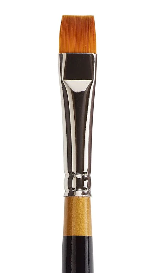 KingArt Original Gold 9450 - Premium Golden Taklon - Chisel Blender Brush #10 3 KingArt Original Gold 9450 - Premium Golden Taklon - Chisel Blender Brush #10