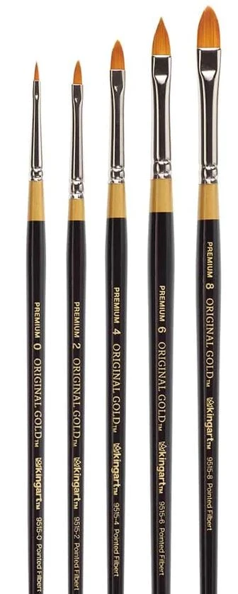 King Art Original Gold 9515 Pointed Filbert #4 5 King Art Original Gold 9515 Pointed Filbert #4 - Image 3