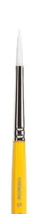 KingArt 7950 Round White Nylon Brush - #5