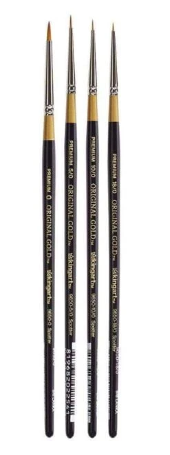 KingArt Original Premium Golden Taklon 9650 - Spotter Brushes - Set Of 4 (B-015) 5 KingArt Original Premium Golden Taklon 9650 - Spotter Brushes - Set Of 4 (B-015) -Face Painting Supplies Store 0023212 kingart original premium golden taklon 9650 spotter brushes set of 4 b 015