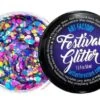 Festival Glitter Gel - Confetti Glow - UV Reactive - 50ml 1 Festival Glitter Gel - Confetti Glow - UV Reactive - 50ml -Face Painting Supplies Store 0023322 festival glitter gel confetti glow uv reactive 50ml
