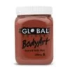 Global - Liquid Face And Body Paint - Brown - 200ml -Face Painting Supplies Store 0023350 global liquid face and body paint brown 200ml