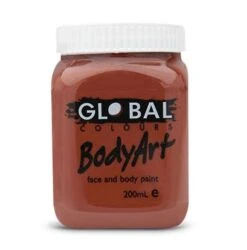 Global - Liquid Face And Body Paint - Brown - 200ml