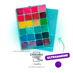Chroma Caddy Ultramarine ( 24 Slot Silicone Insert For Face Paint) - 9" X 6.5" X 2/5" -Face Painting Supplies Store 0023508 chroma caddy ultramarine 24 slot silicone insert for face paint 9 x 65 x 25