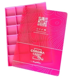 Chroma Caddy Bubblegum ( 24 Slot Silicone Insert For Face Paint) - 9" X 6.5" X 2/5"