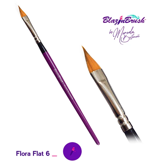 Blazin Brush By Marcela Bustamante - Flora Flat #6 3 Blazin Brush By Marcela Bustamante - Flora Flat #6