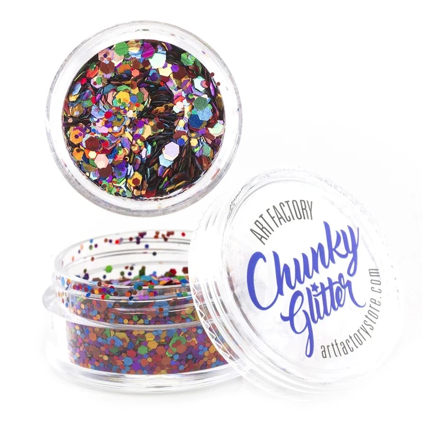 Art Factory Chunky Glitter Loose - Rainbow Pride - 30ml 3 Art Factory Chunky Glitter Loose - Rainbow Pride - 30ml