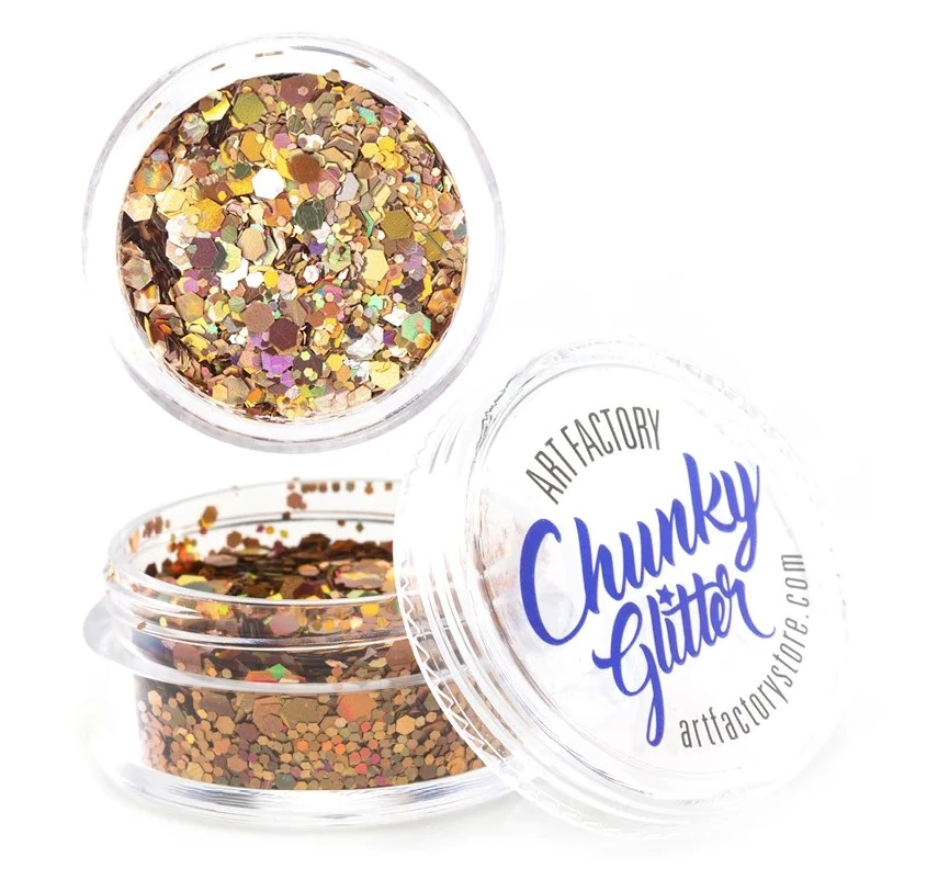 Art Factory Chunky Glitter Loose - Gold Digger - 30ml 3 Art Factory Chunky Glitter Loose - Gold Digger - 30ml