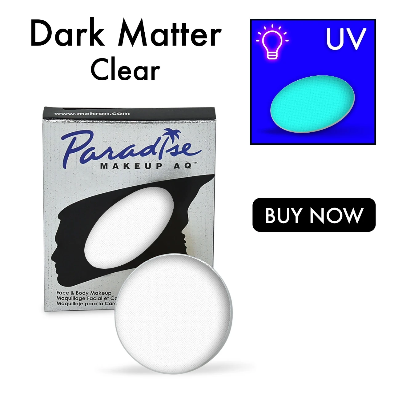 Mehron Paradise Neon UV Clear Face Paint - Dark Matter (7g) 3 Mehron Paradise Neon UV Clear Face Paint - Dark Matter (7g)