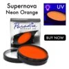 Mehron Paradise Neon UV Orange Face Paint - Supernova (40g) -Face Painting Supplies Store 0025104 mehron paradise neon uv orange face paint supernova 40g
