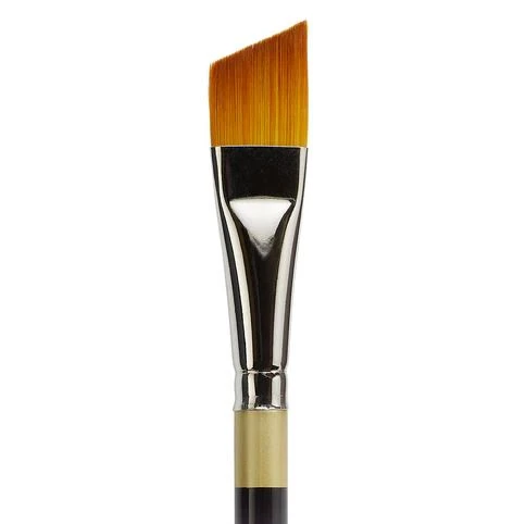 King Art Original Gold 9400 Premium Golden Taklon Angular Shader Brush - 1/4'' 4 King Art Original Gold 9400 Premium Golden Taklon Angular Shader Brush - 1/4'' - Image 2