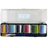 DFX Splitcake Palette Shine Essential (6x6G) - SP6R -Face Painting Supplies Store 0026840 dfx splitcake palette shine essential 6x6g sp6r